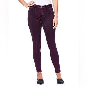 🍇 Nine West Jessica Jegging Ankle Pants | Purple-Black Wash | Size 6 | EUC